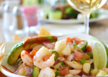 Ceviche di gamberi al lime e mango